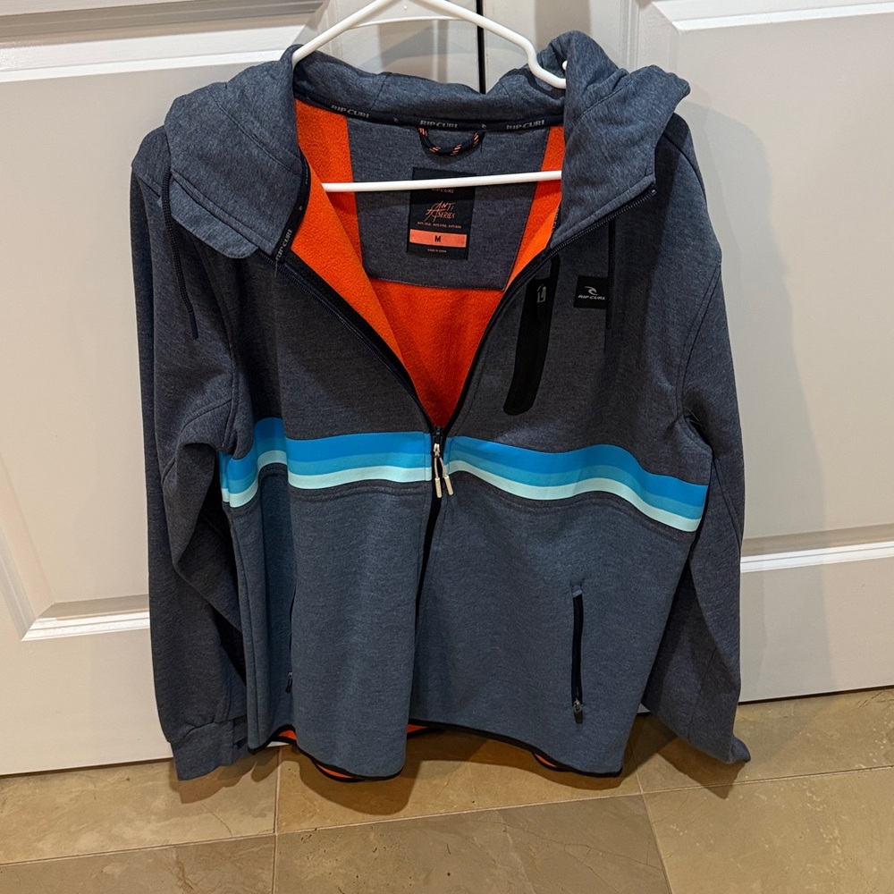 Rip Curl Gray and Orange Anti-Series Jacket